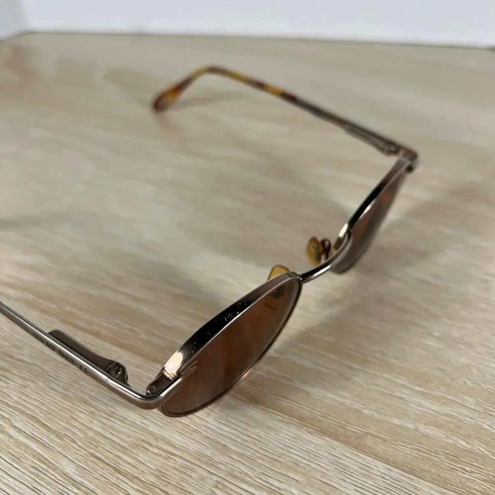 Vintage Serengeti 6412 Sunglasses Red Tinted Lenses Japan Oval Metal